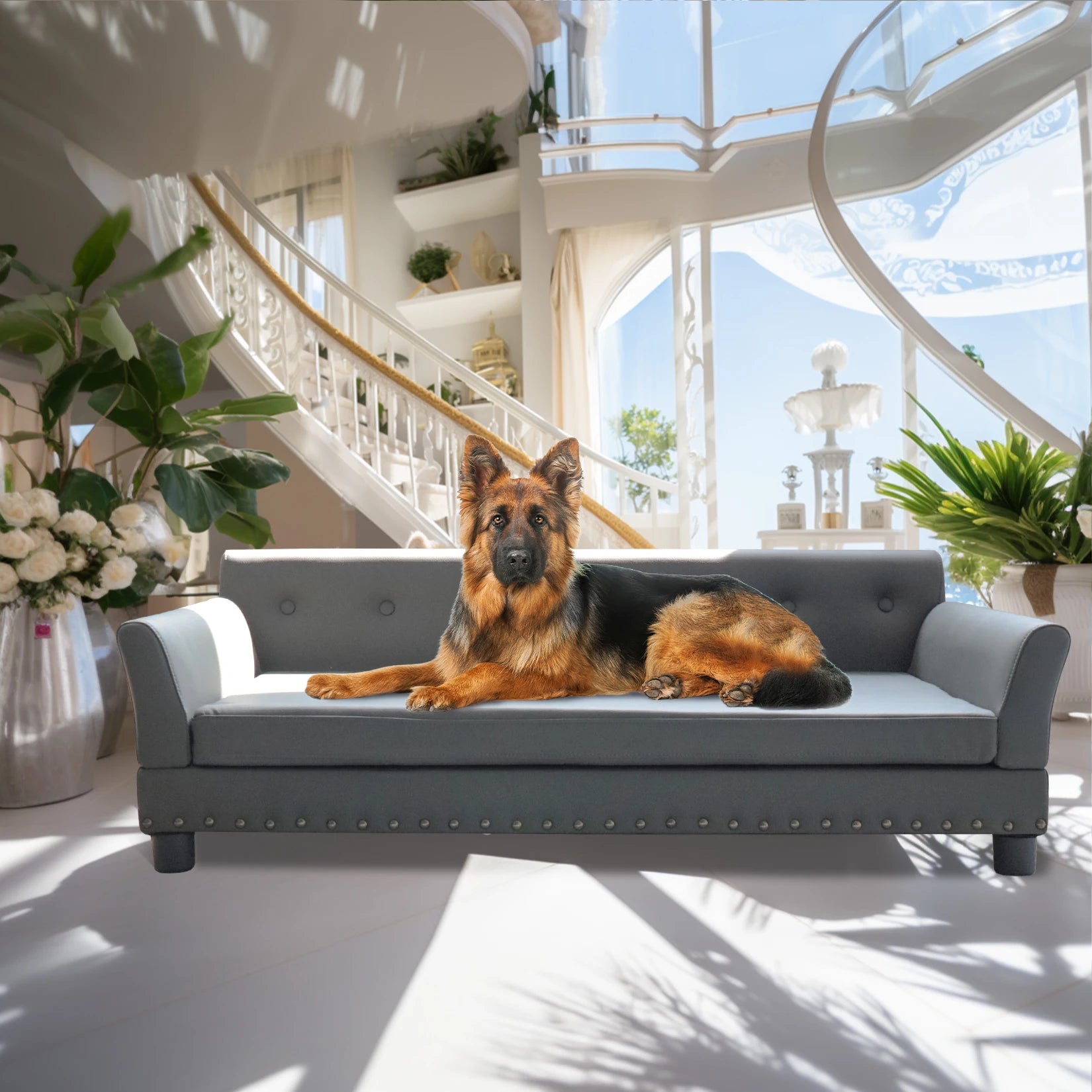 BINGOPAW Rectangle Pet Bed for Medium and Large Dogs