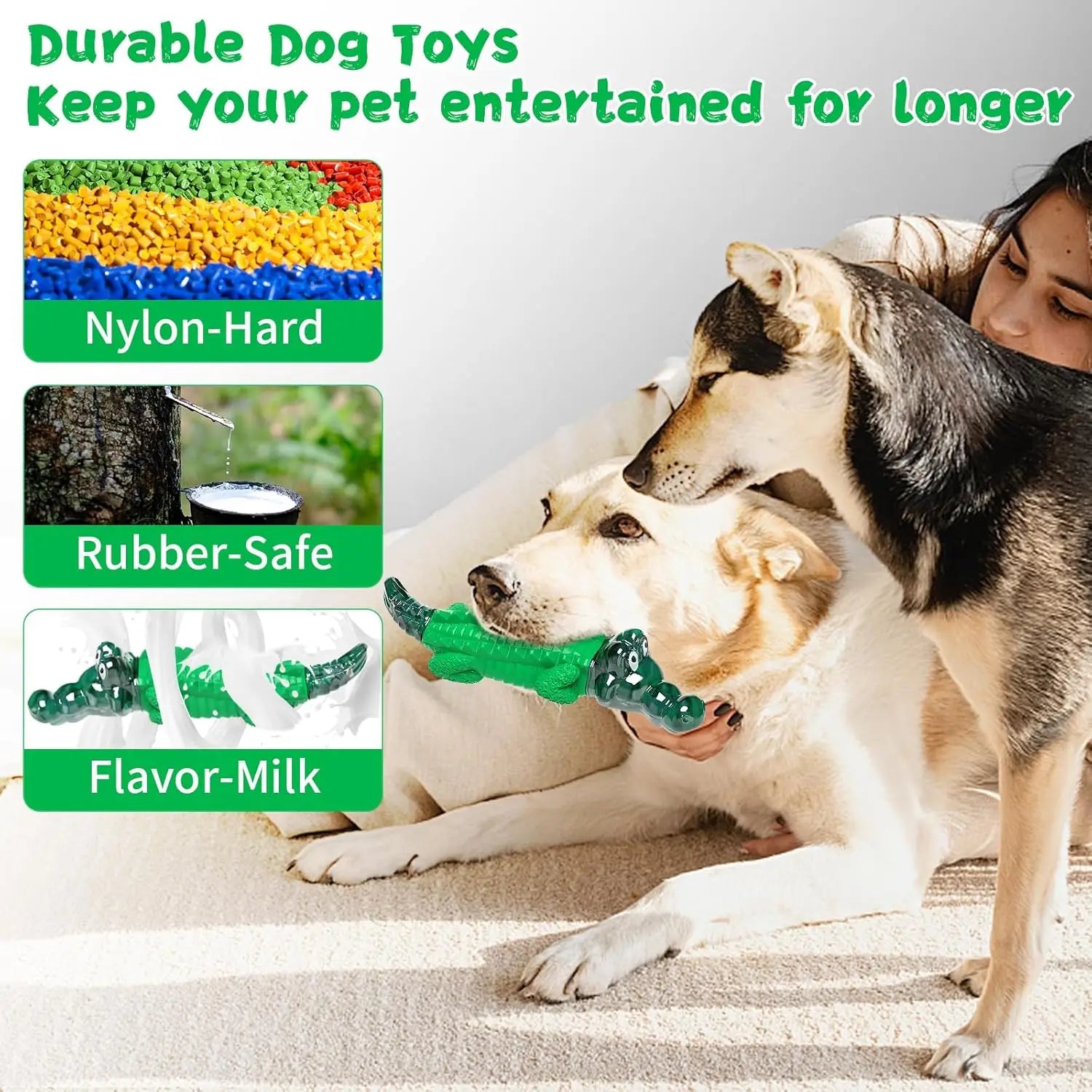 Aggressive Chewers Faux Alligator Dog Toys