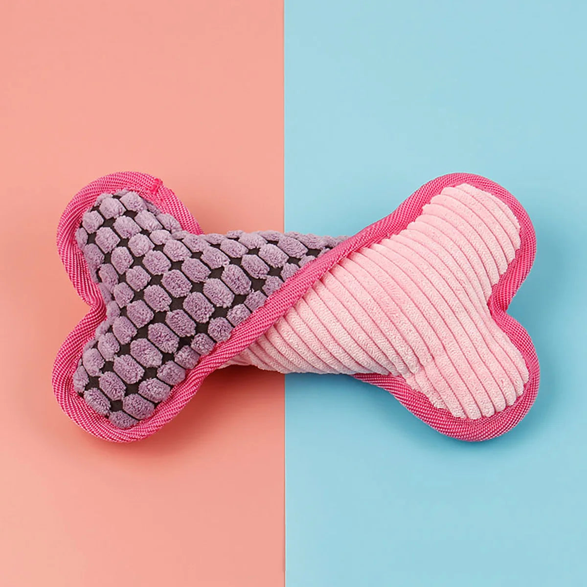 Plush Squeaky Toy Bones