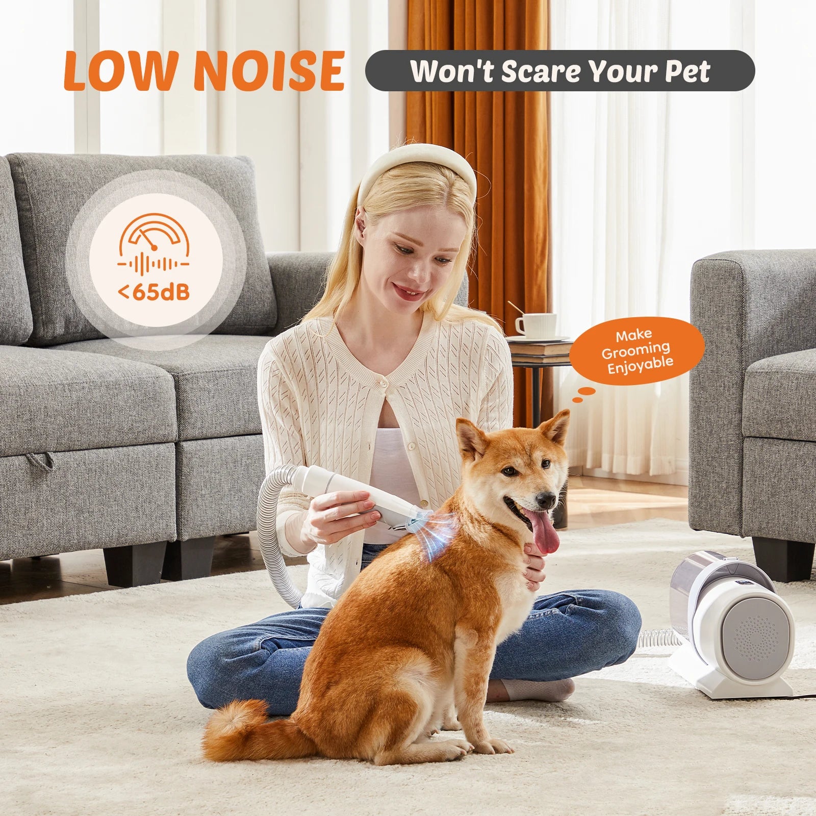 JHK 2.5L Professional Pet Grooming Vacuum Kit