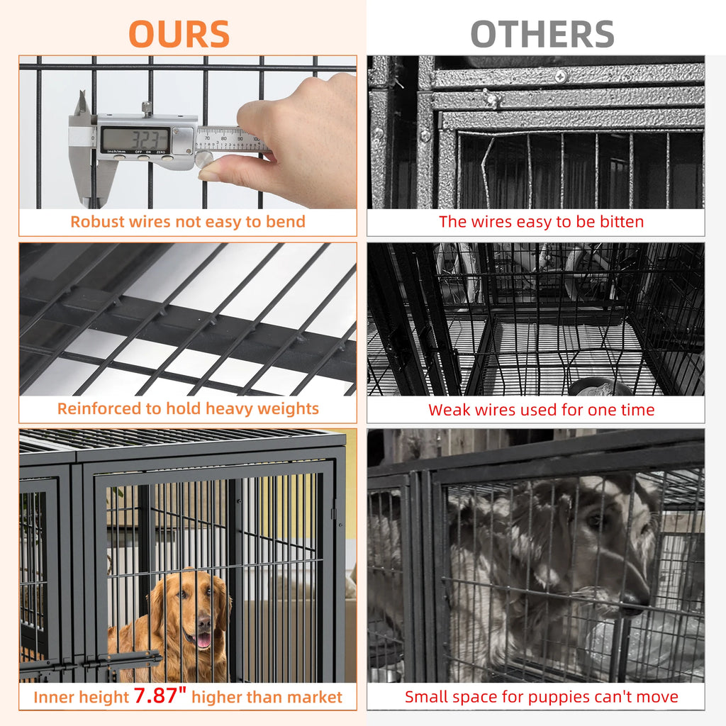 Jumbo Double Large Metal Pet Kennel House Playpen
