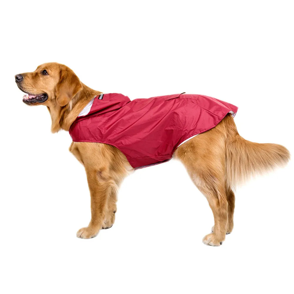 Dog Reflective Waterproof Raincoat Jacket  with Hood