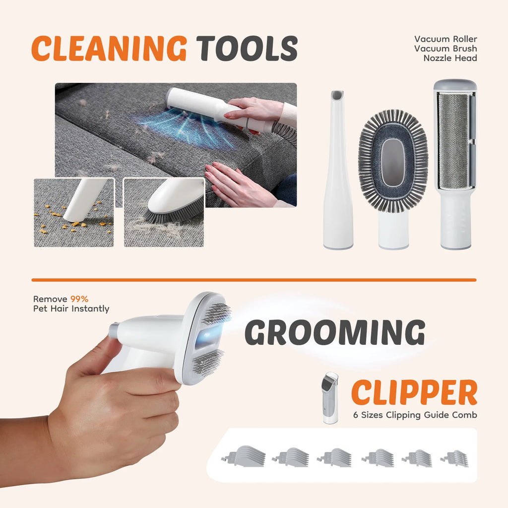 JHK 2.5L Professional Pet Grooming Vacuum Kit