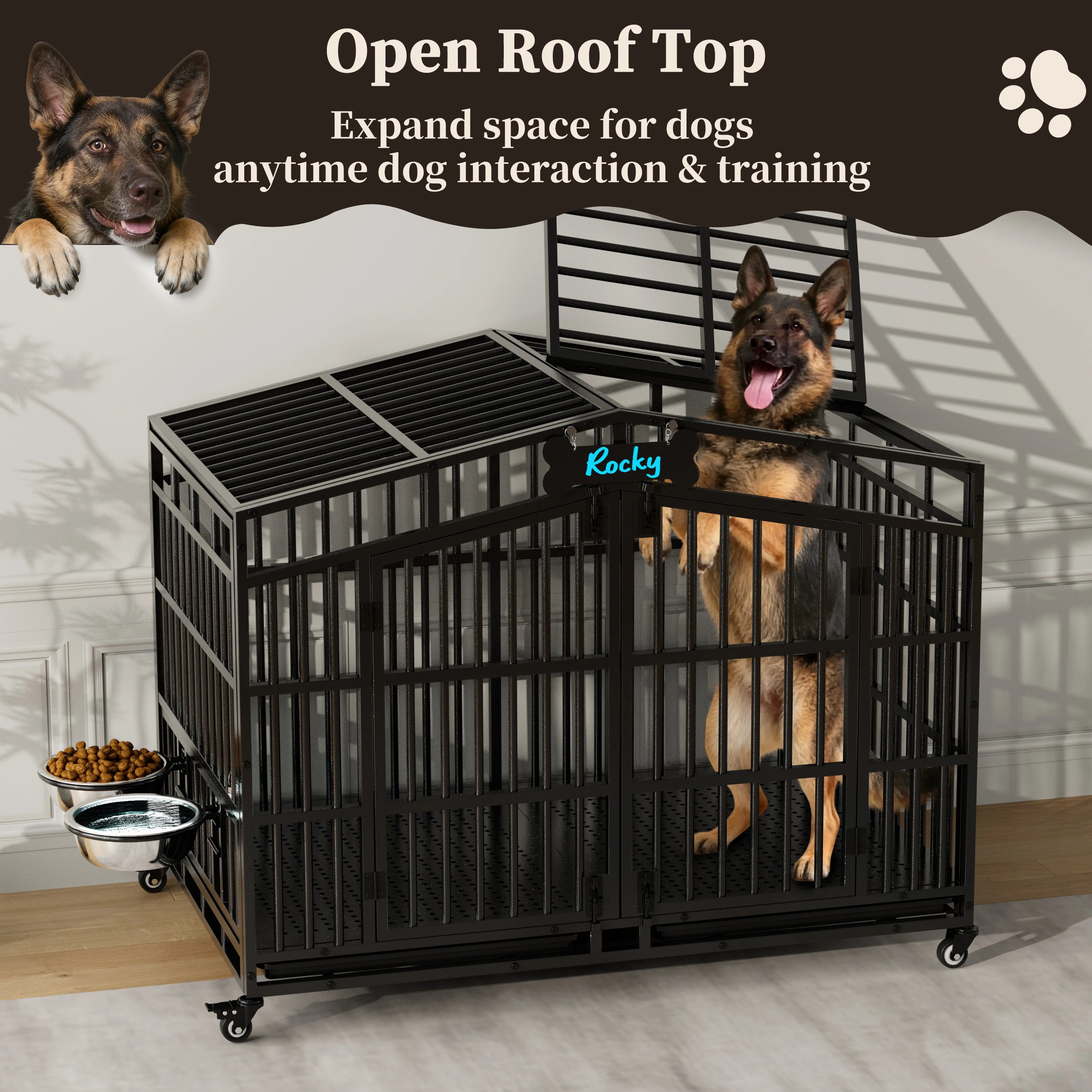 EasyCom 41"/48" Heavy Duty Extra Large  Dog Crate
