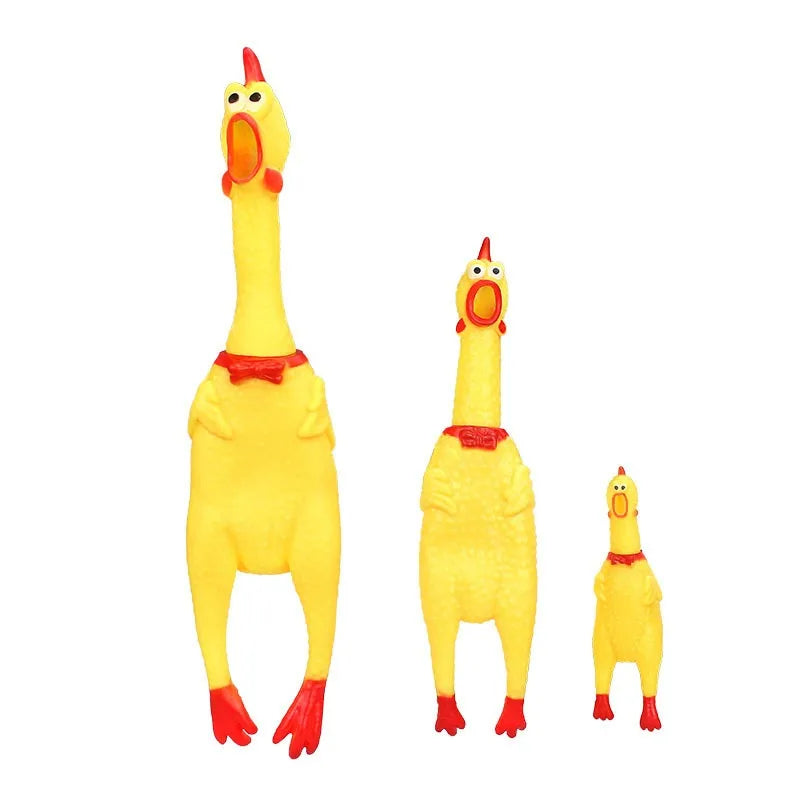 Funny Squeaky Screaming Chicken Pet Toy