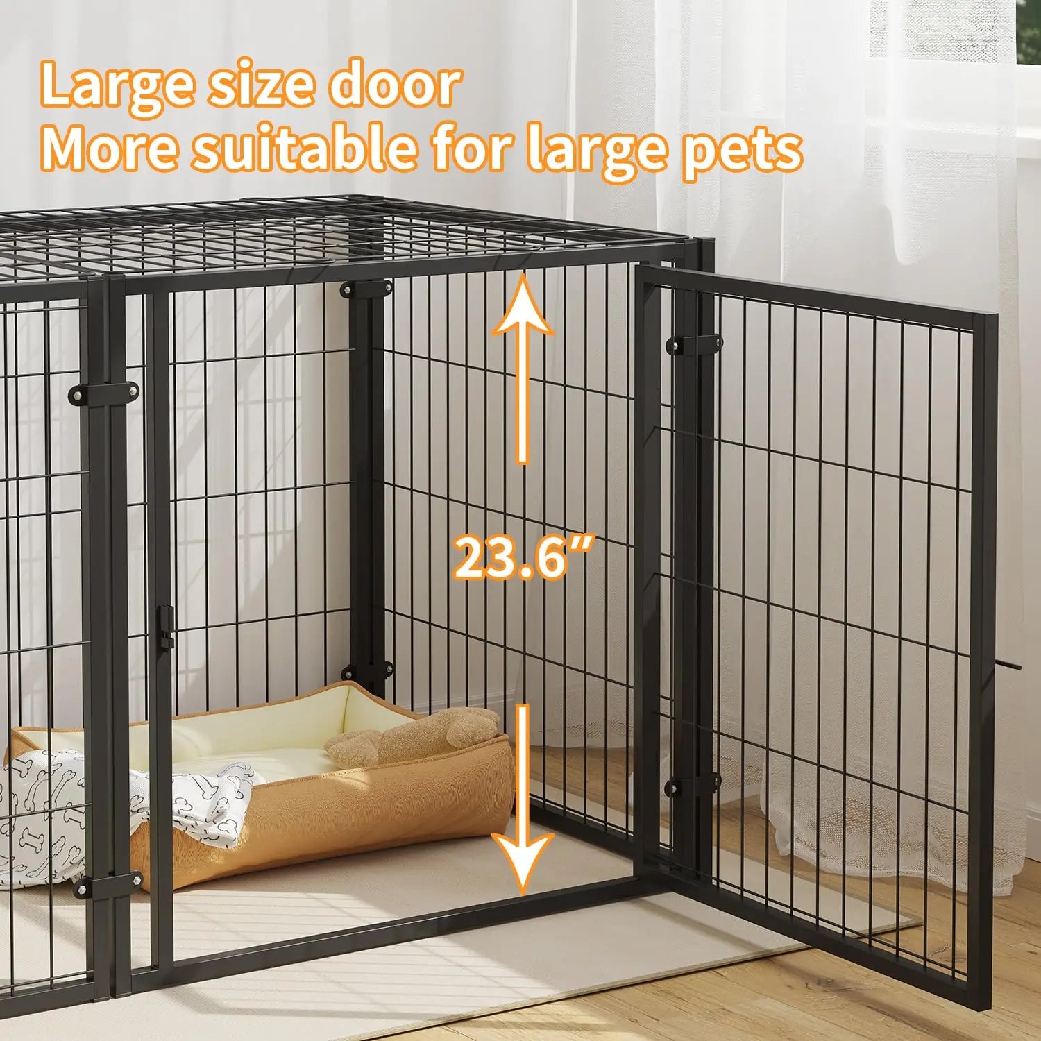 Heavy Duty Dog Crate for Large, Medium & Small Dogs