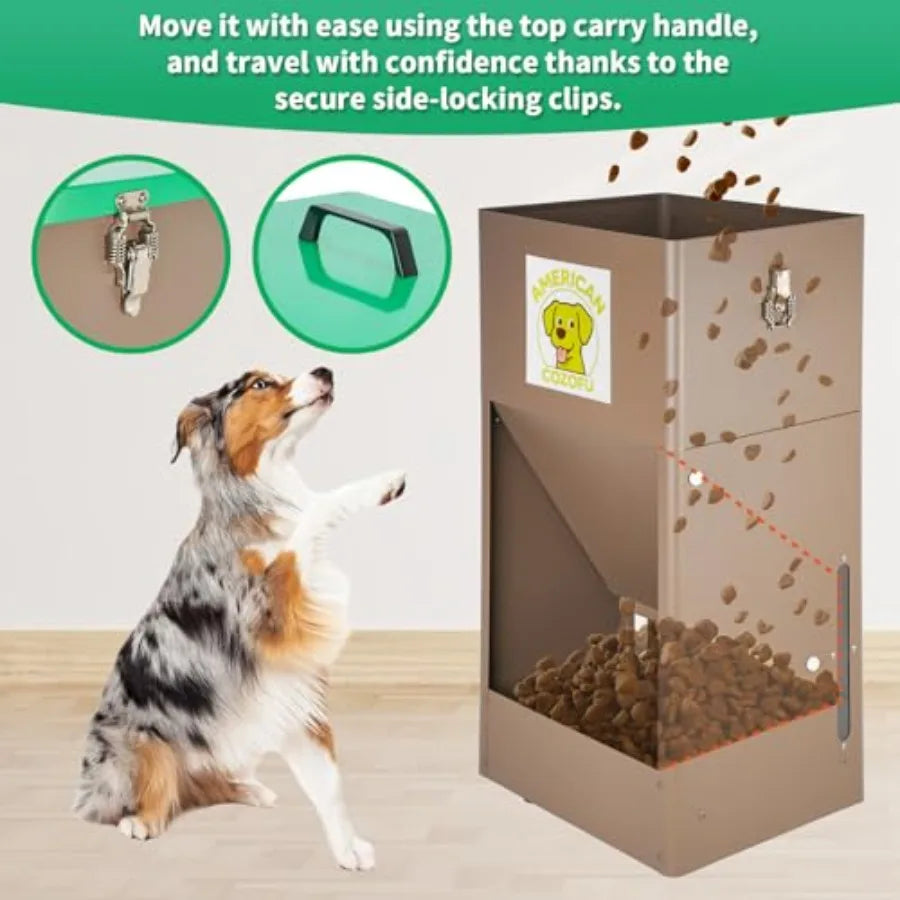 Automatic Dog Feeder with Wheels,