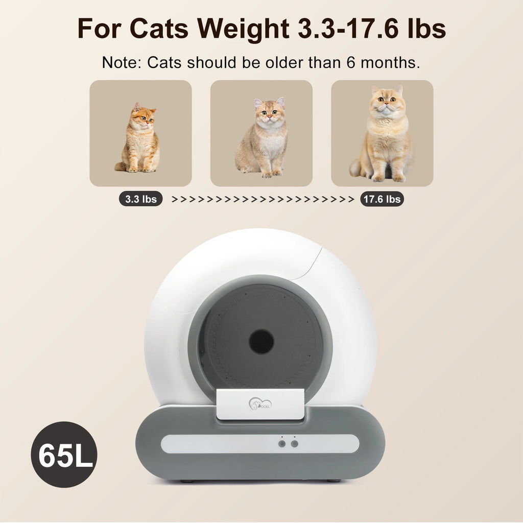 DOEL 65L Self-Cleaning Cat Litter Box