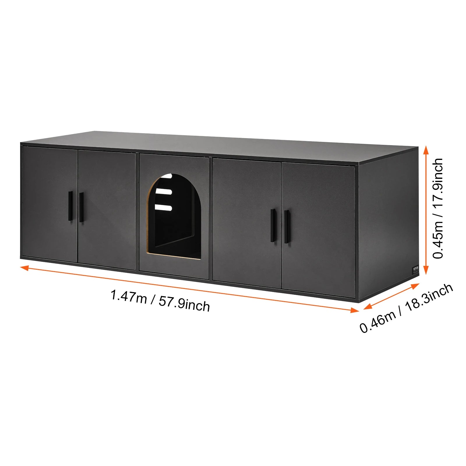 SucceBuy Cat Litter Box Enclosure for 2 Cats