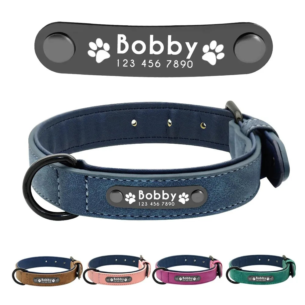Personalized Name ID Tags Dog Collars Custom Text