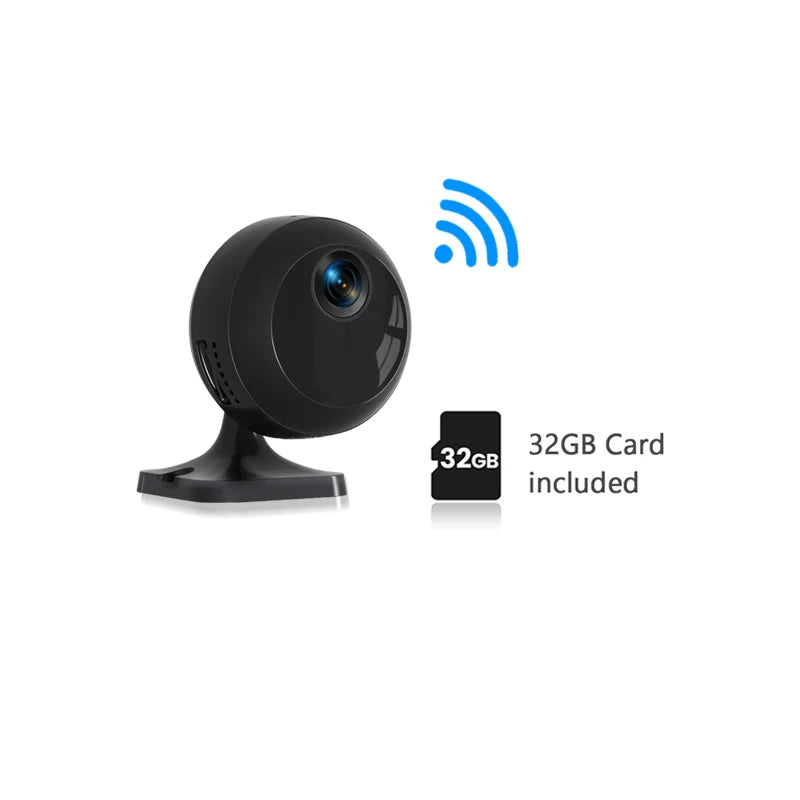 Wi-Fi mini security camera, mobile app, and motion detection