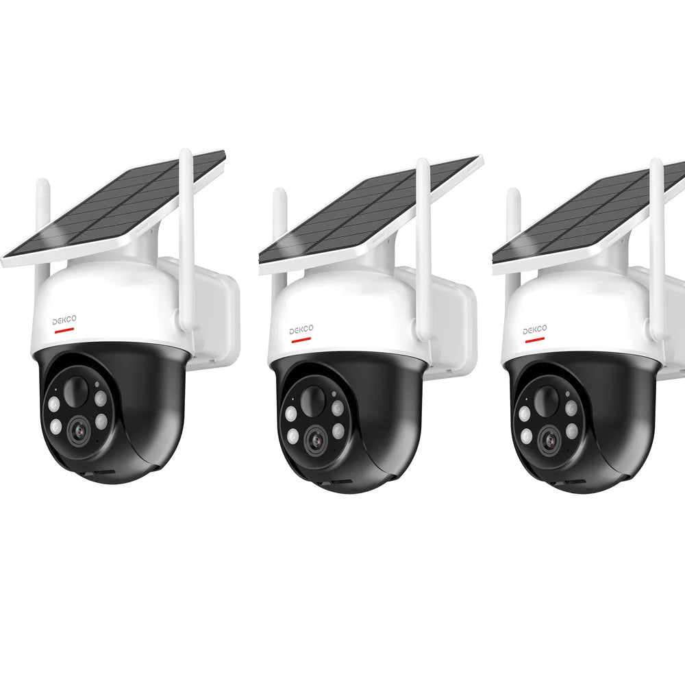 Dekco 2/3/4pcs Solar WiFi Camera