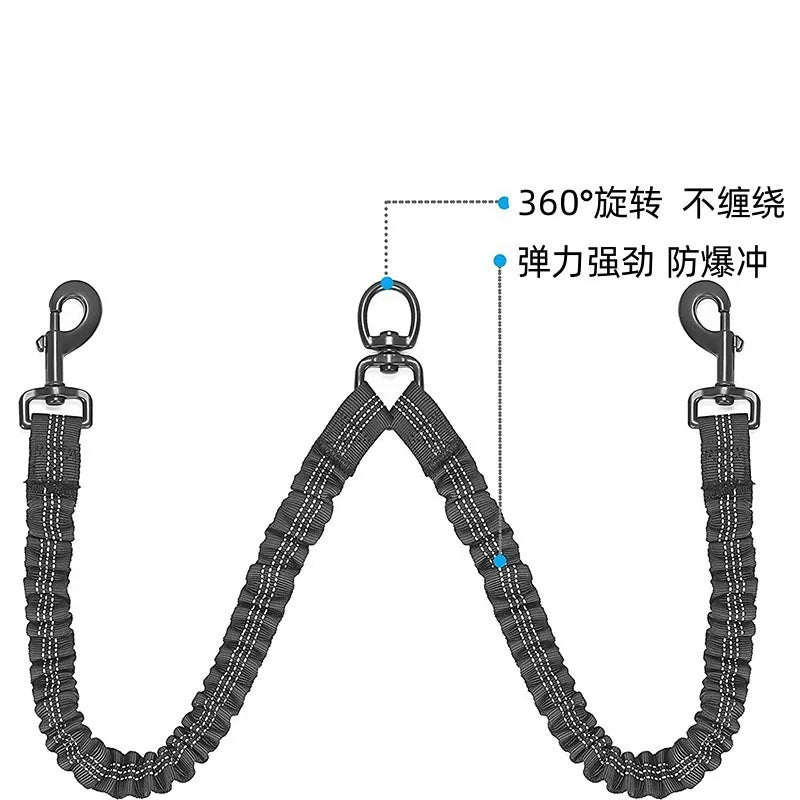 No Tangle Pet Dog Double Leashes