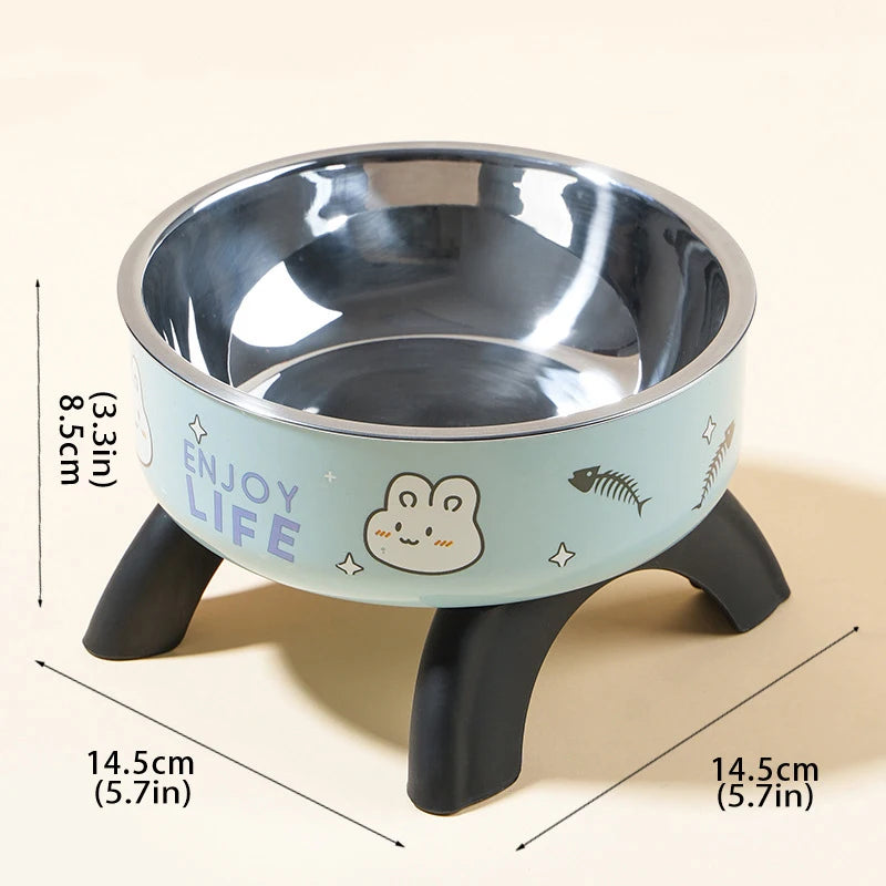 Non-slip elevated Pet food bowl with stand,