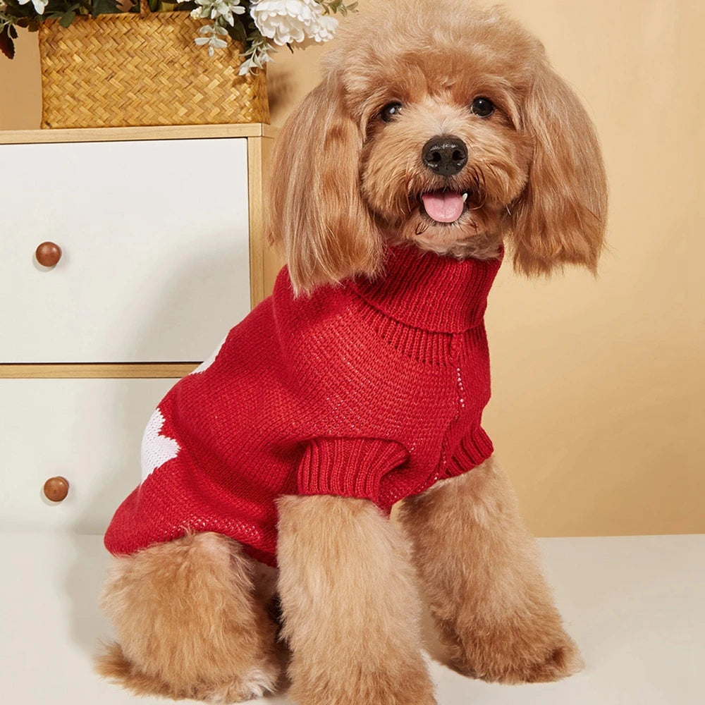 Cute Warm Dog/Cat  Sweater with Heart Pattern