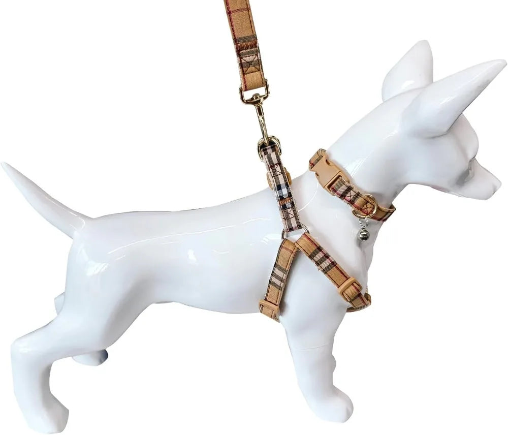 Adjustable No Pull Dog Collar Harness Leash Set
