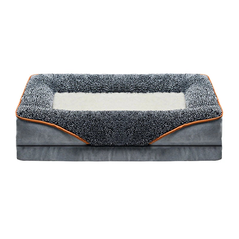 An oversized dog bed, removable  pads and washable