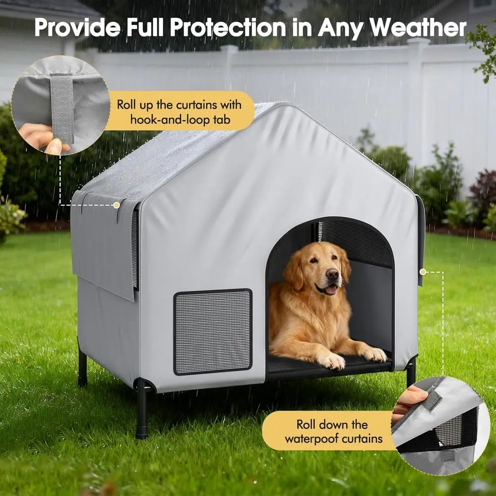 Outdoor Dog House for Small and Large Dogs,