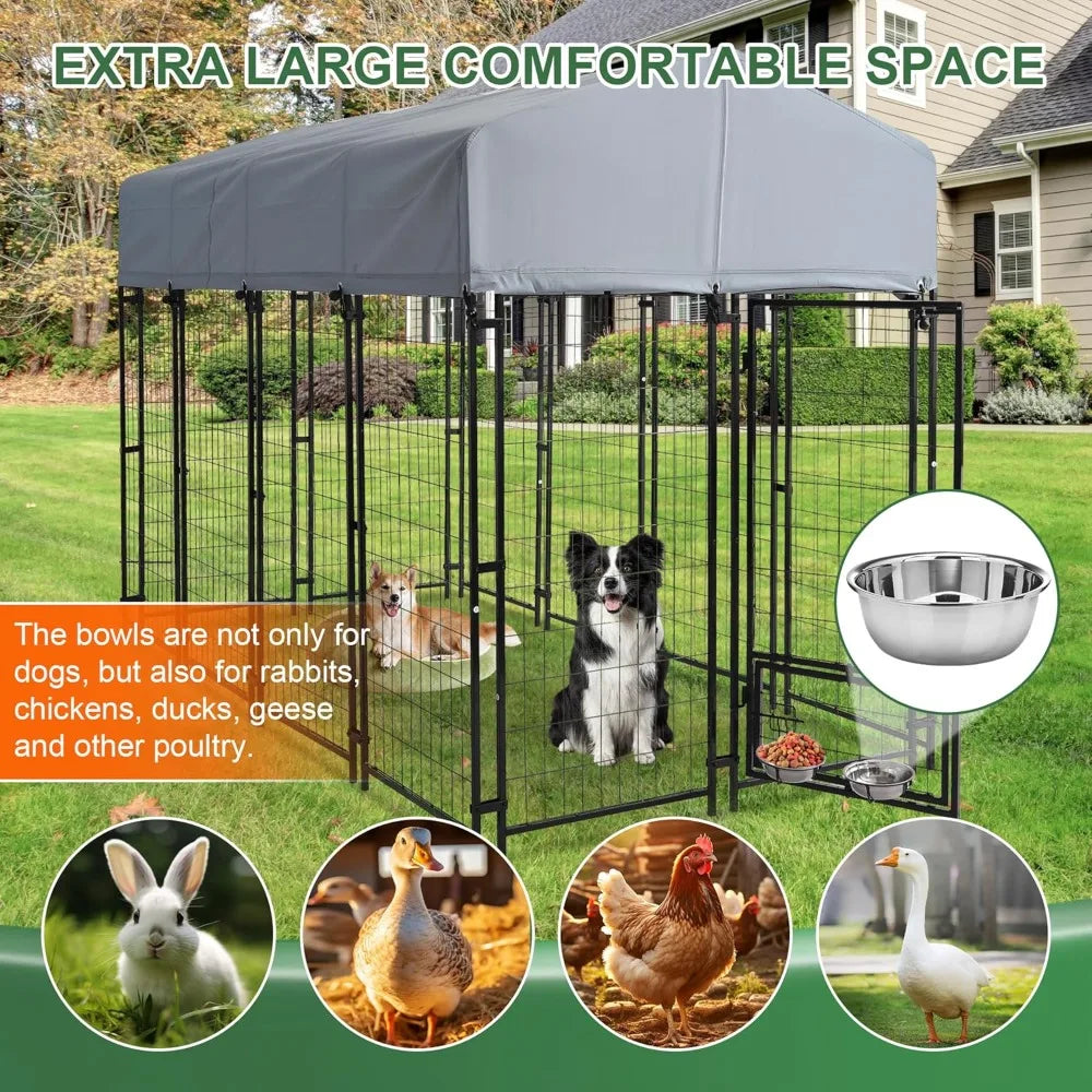 8x4x6 FT Heavy Duty Outdoor Dog Kennel