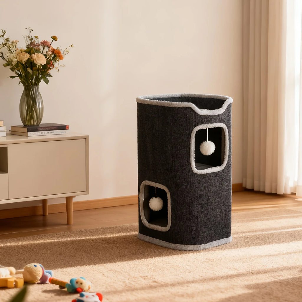 RAYBEE Multi-Level Foldable Cat Tree Tower