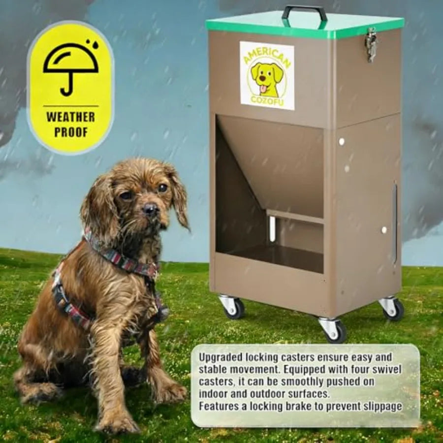 Automatic Dog Feeder with Wheels,