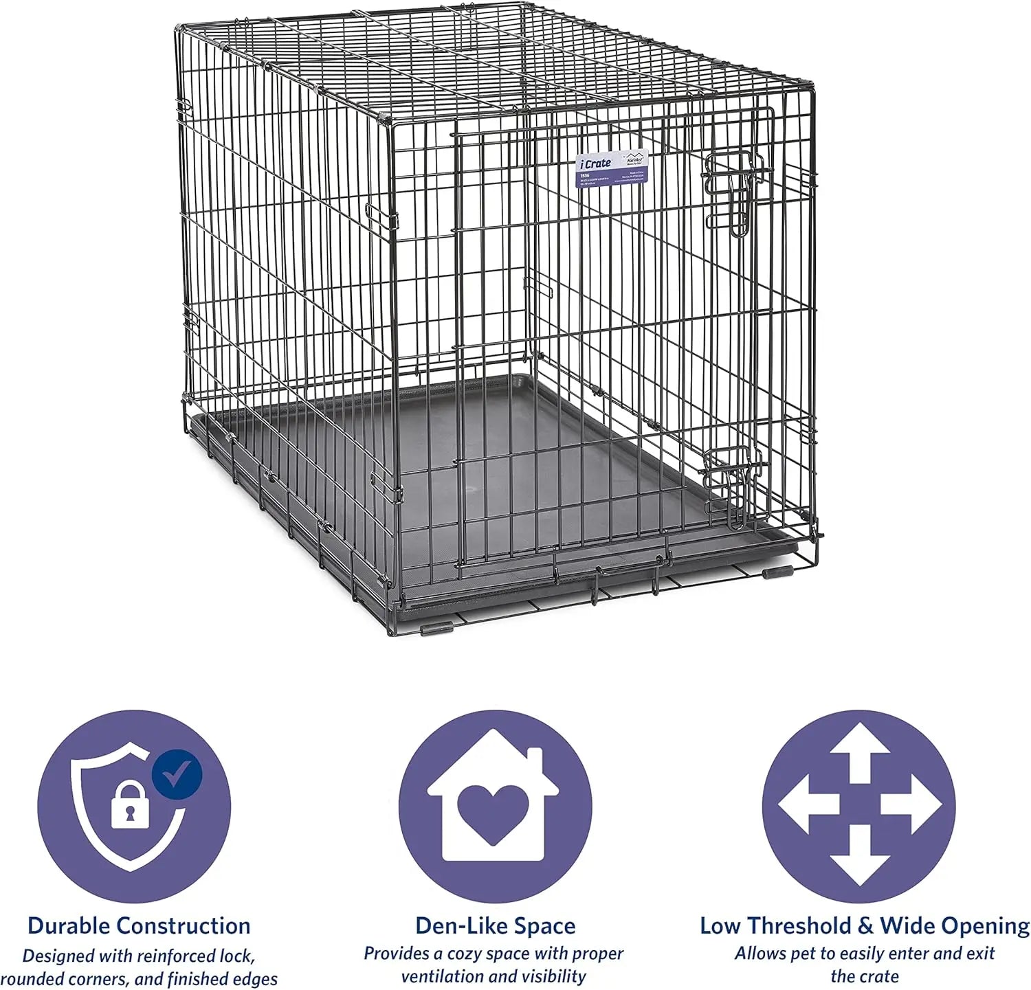36-Inch Dog Crate for Medium-Large Breeds