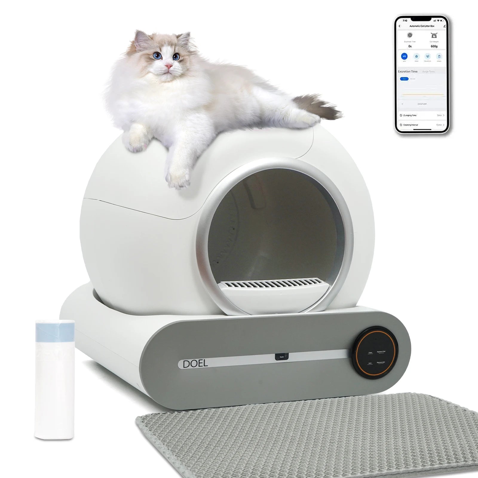 DOEL Self Cleaning Automatic Cat Litter Box 65L