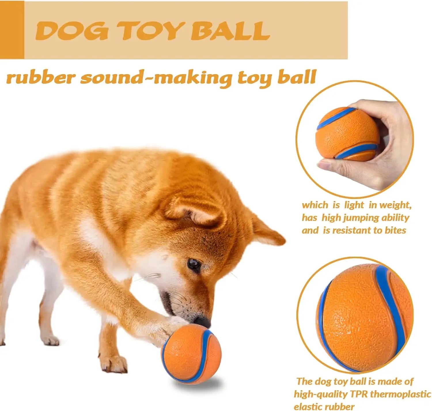Rubber Pet Chew Ball -