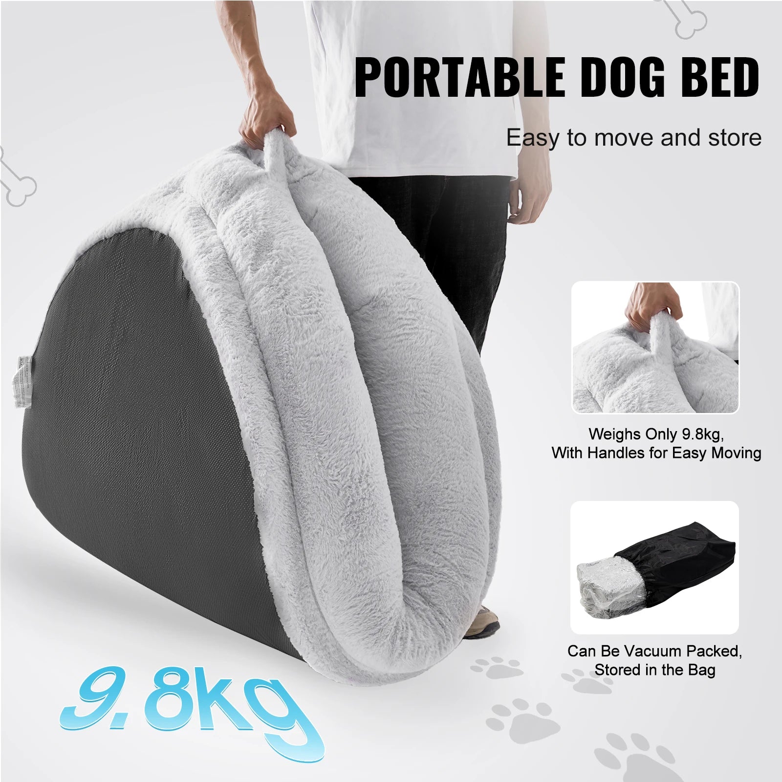 SucceBuy Human Dog Bed for Adult Human Size Dog