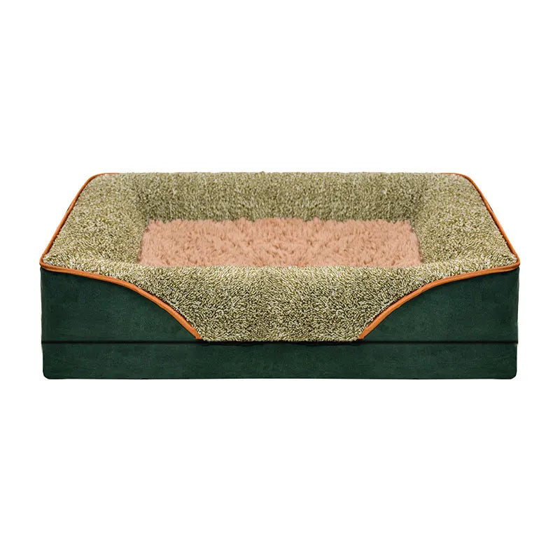An oversized dog bed, removable  pads and washable