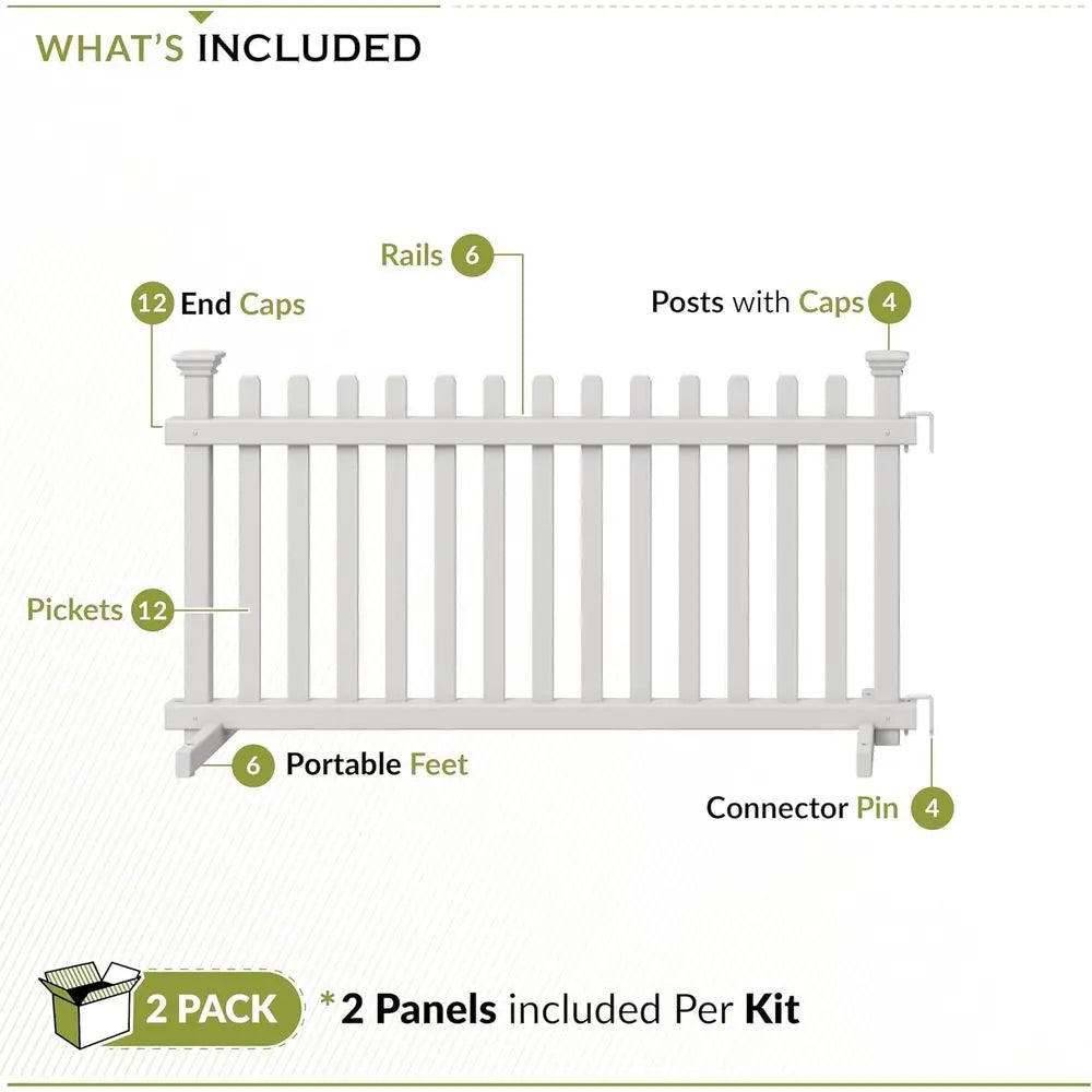 White Portable Puppy Playpen, Dog Enclosure for Outdoor Yard