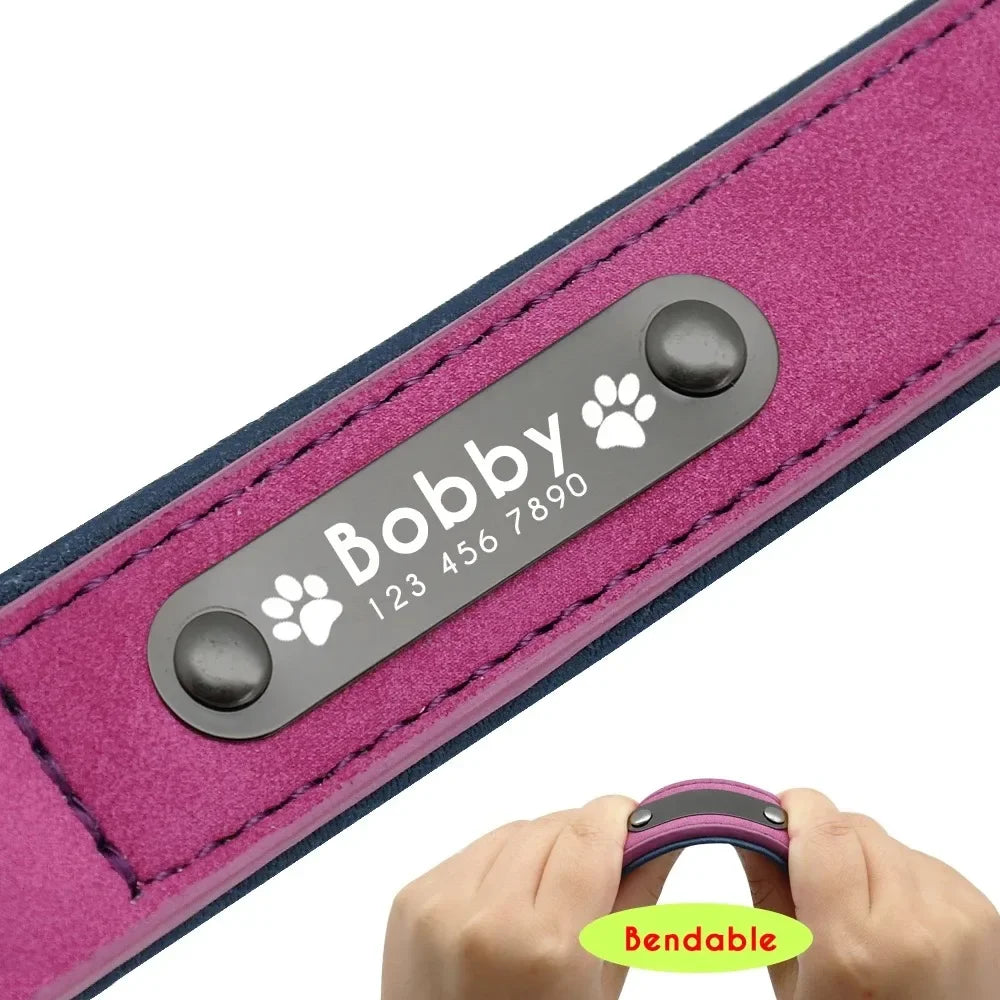 Personalized Name ID Tags Dog Collars Custom Text