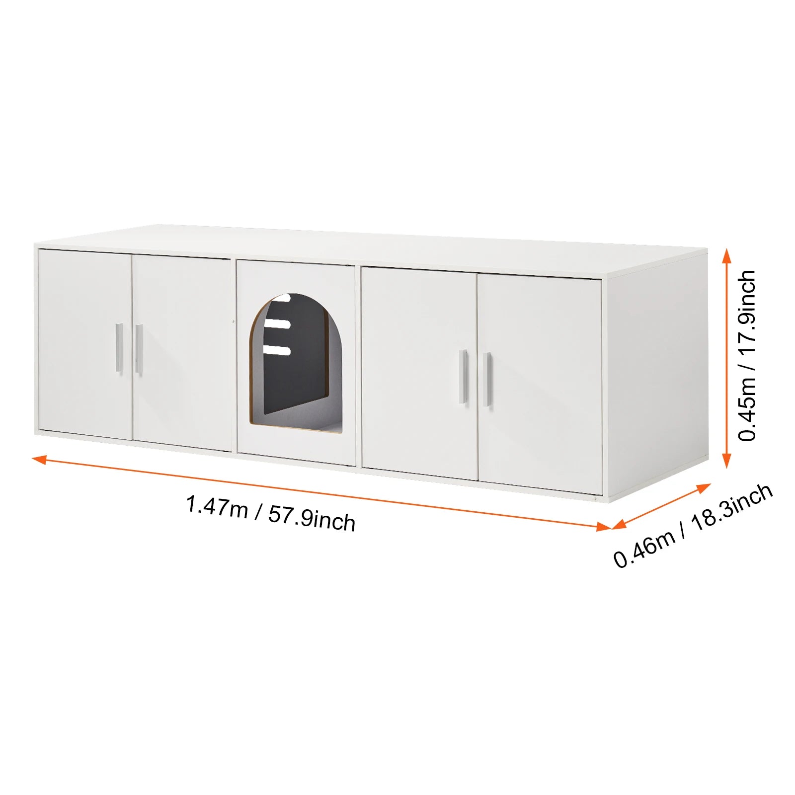 SucceBuy Cat Litter Box Enclosure for 2 Cats