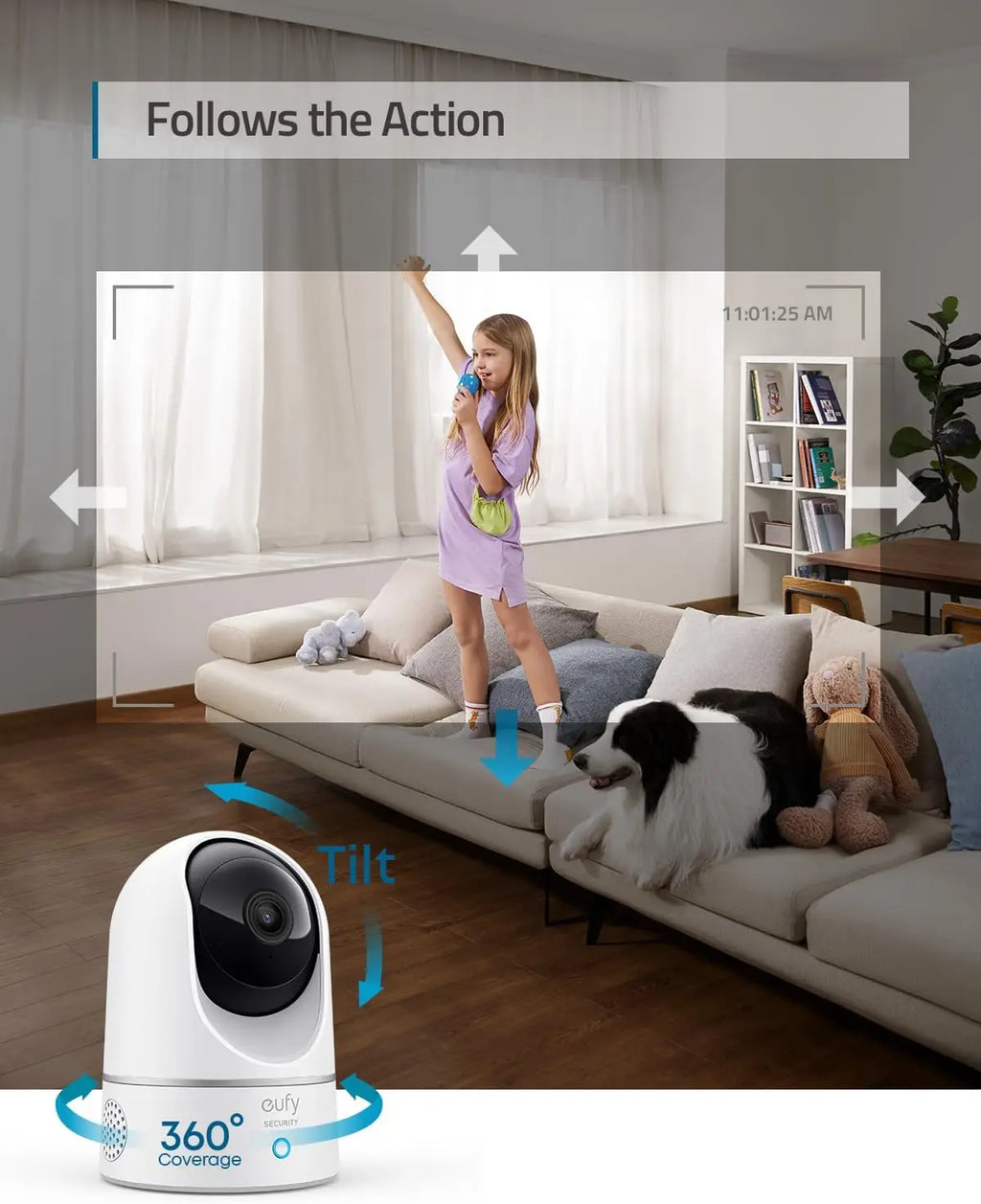 Refurbished eufy Security 2K Indoor Cam Pan & Tilt,