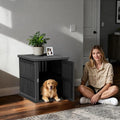 Stylish Resin Dog Crate with  Multifunctional End Table