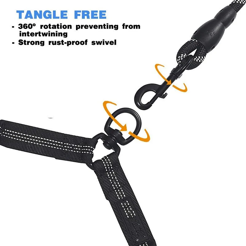No Tangle Pet Dog Double Leashes