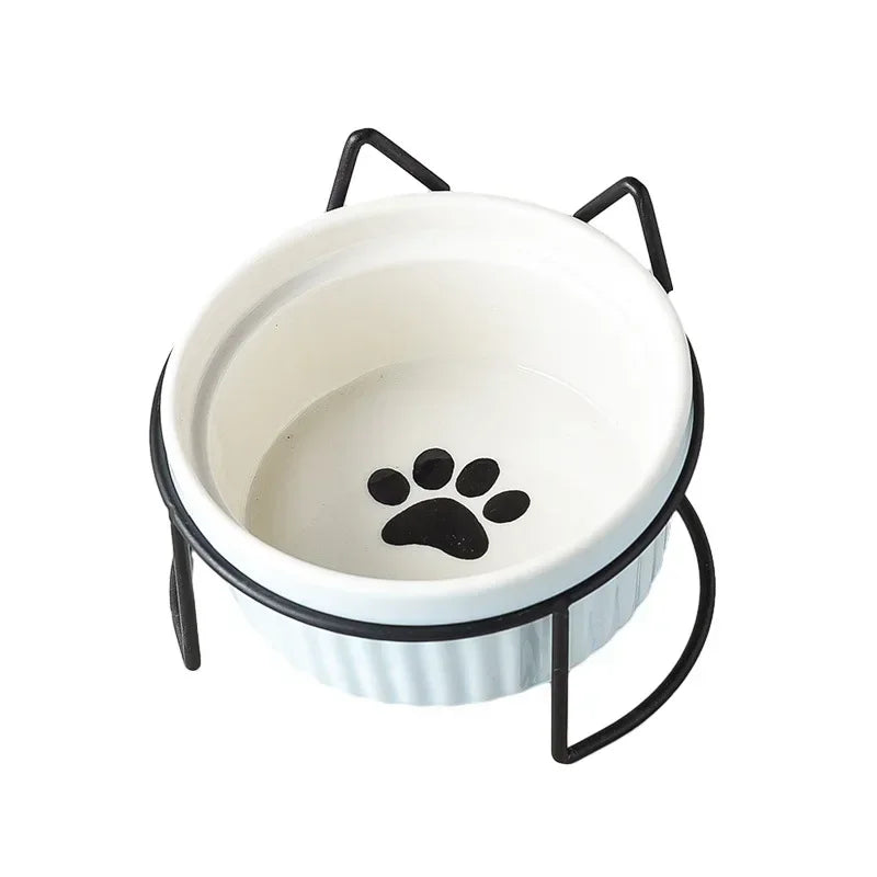Single Or Double Tilt Bowl Ceramic Bowl for Dog Cat