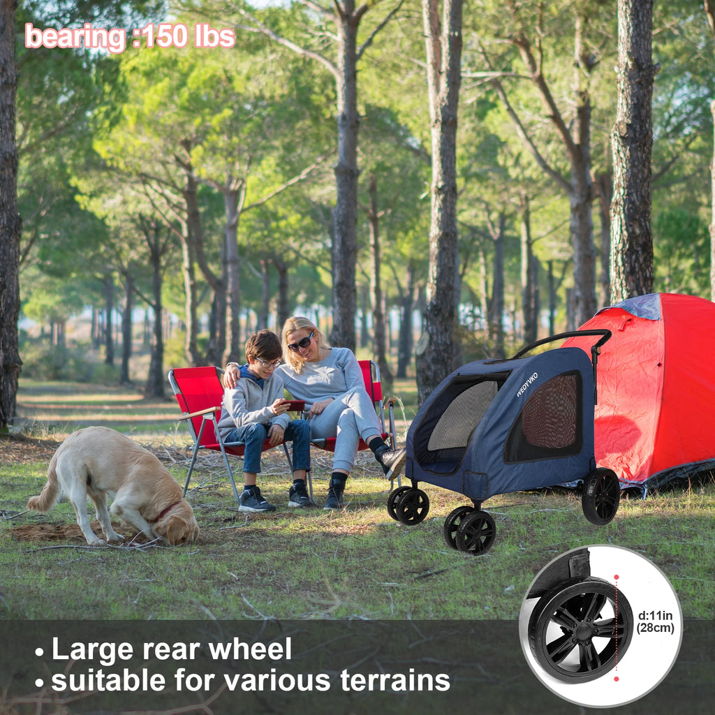Heavy Duty Dog Stroller for Large Dogs up to 120 lbs,