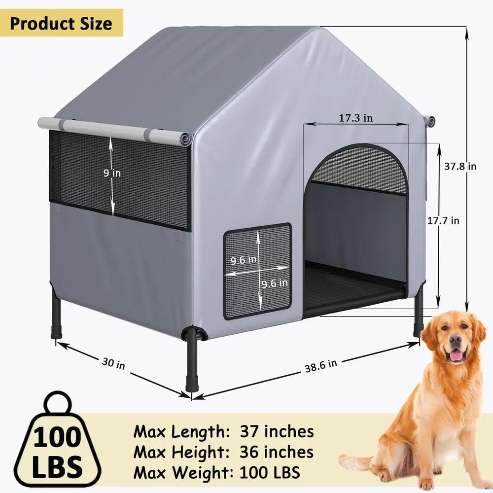 Outdoor Dog House for Small and Large Dogs,