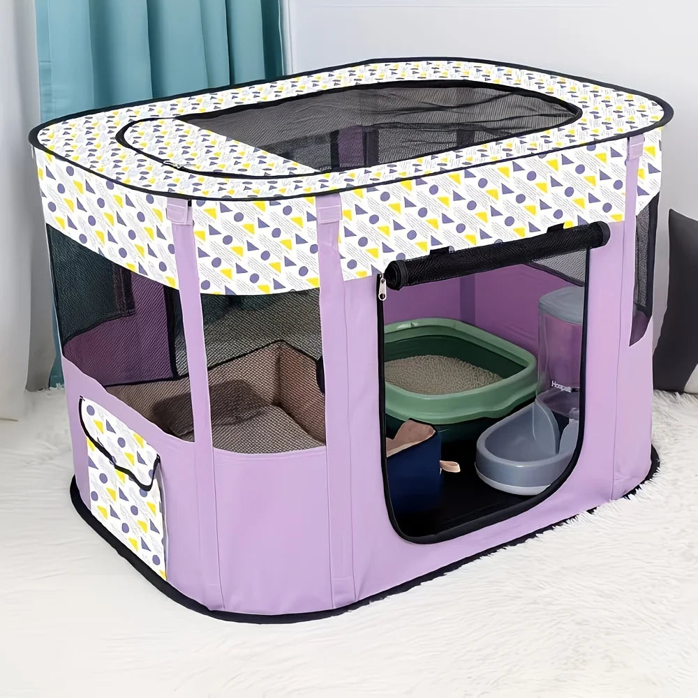 Fashionable Foldable Rectangular Pet Cage