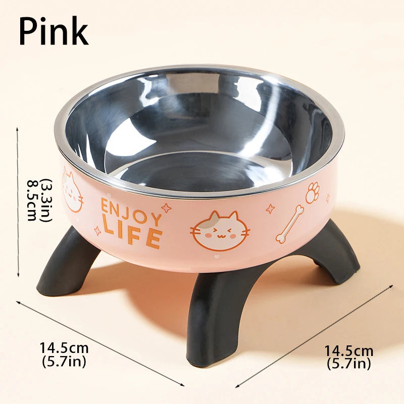 Non-slip elevated Pet food bowl with stand,