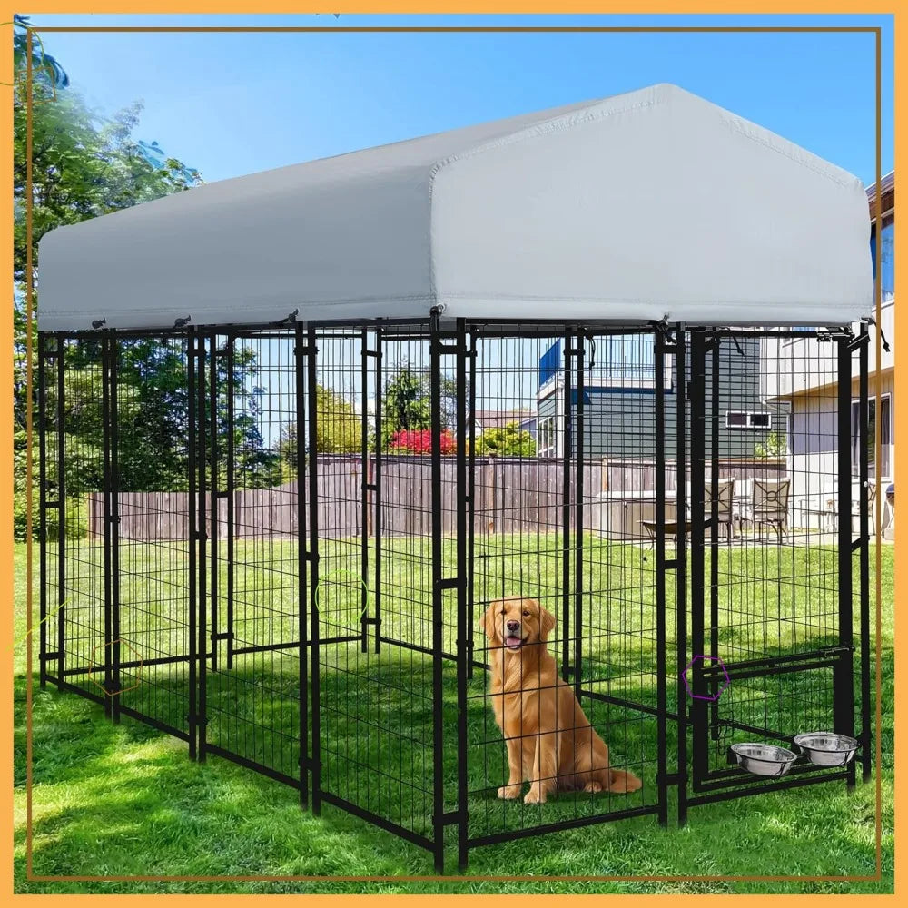 8x4x6 FT Heavy Duty Outdoor Dog Kennel