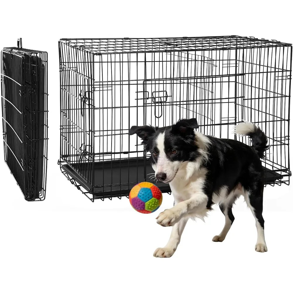 18 Inch Dog Crate, Folding Metal Wire Dog Cage