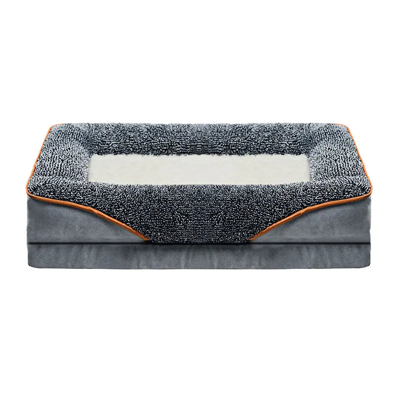 An oversized dog bed, removable  pads and washable