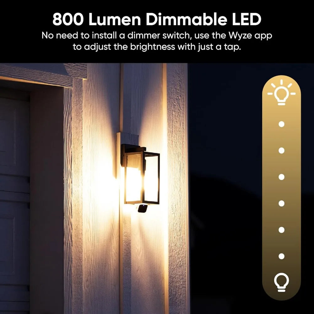 Bulb cam security camera with siren alarm