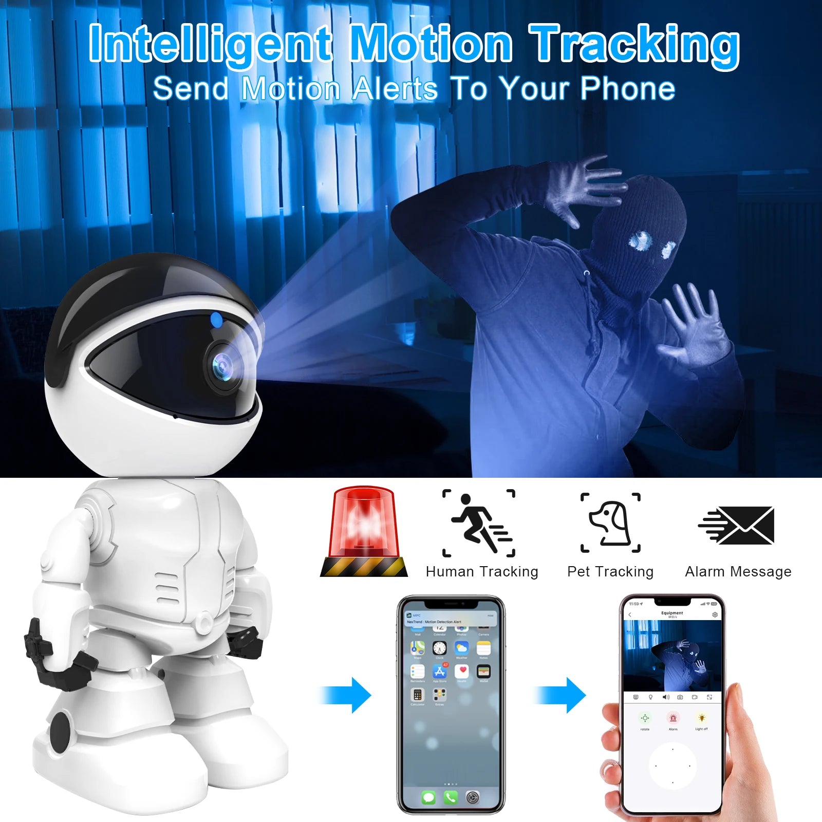 Noahtec Robot Camera  Indoor Home Security Camera
