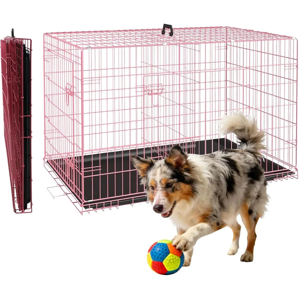 18 Inch Dog Crate, Folding Metal Wire Dog Cage