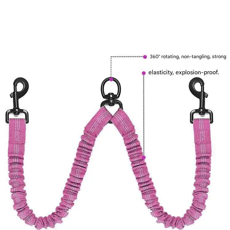 No Tangle Pet Dog Double Leashes