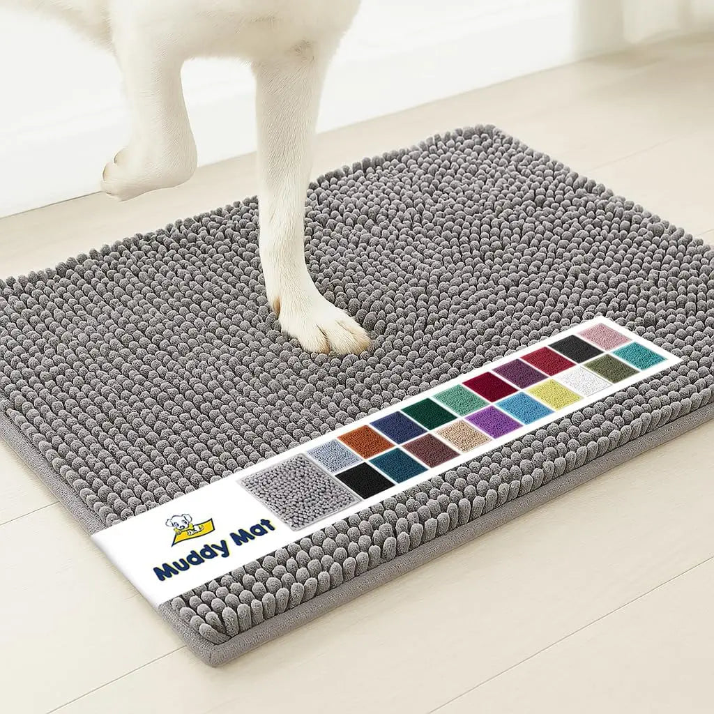 Super Absorbent Microfiber Dog Door Mat for Muddy Paws,