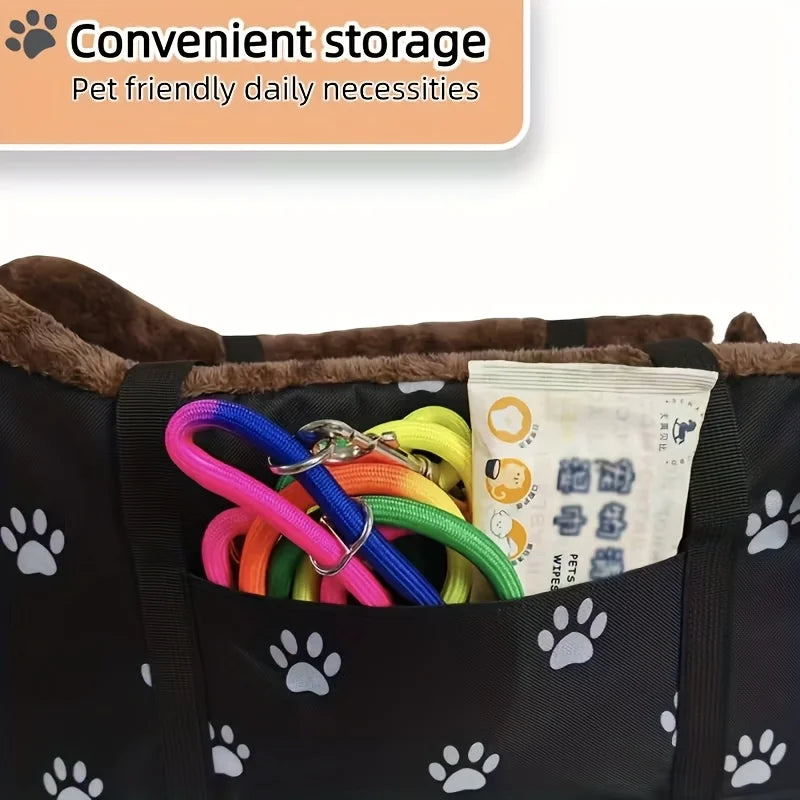 Black Fabric Dog Car Seat -
